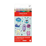SWISSCOLOR AQUARELLE KAWAII-Set FUNNY MONSTERS mit 12 Farben
