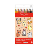SWISSCOLOR AQUARELLE KAWAII-Set CUTE ANIMALS mit 12 Farben