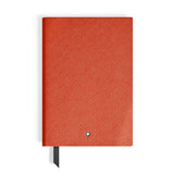 Notizbuch medium (mittelgroß), Saffiano Leder rotorange, liniert