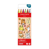 FIBRALO™  KAWAII-Set CUTE ANIMALS mit 6 Filzmalstiften
