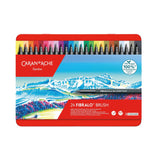 FIBRALO® BRUSH Sortiment mit 24 Filzmalstiften mit Pinselspitze in Metallbox