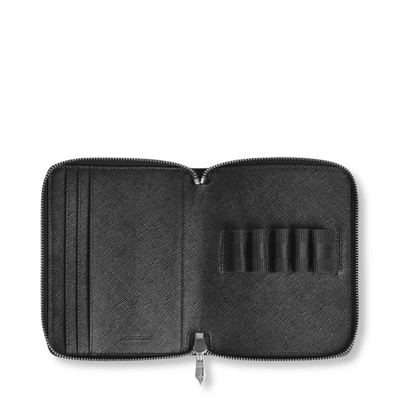 Sartorial Etui für 5 Schreibgeräte mit Reißverschluss Tweed Blau