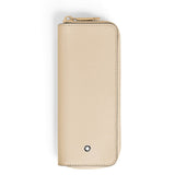 MEISTERSTÜCK 2er Reißverschluss-Etui für 2 Schreibgeräte beige