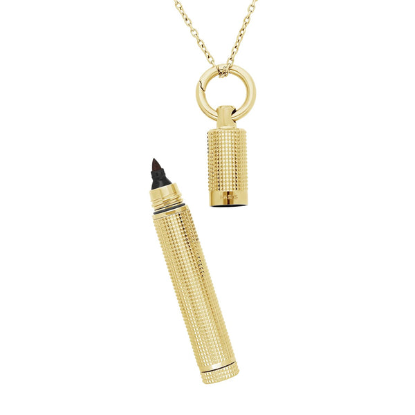 MARKER NECKLACE Diamhead Sharpie an Kette  in Goldoptik