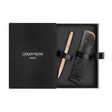 ECRIDOR™ DAMIER ROSÉGOLD Kugelschreiber Geschenkset mit Lederetui