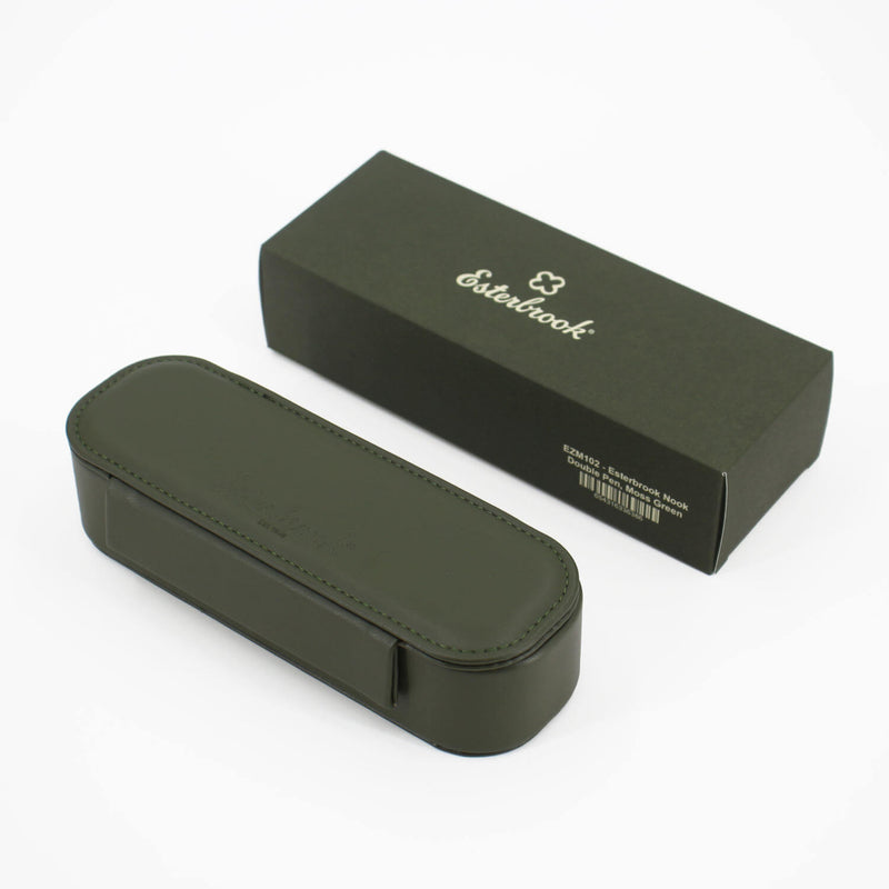 2er Lederetui NOOK Moos Grün/Bordeaux