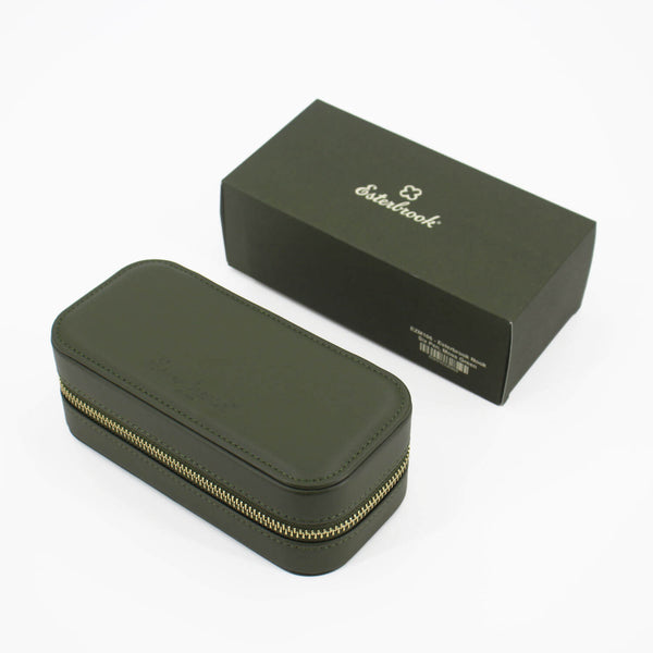 6er Lederetui NOOK Moos Grün/Bordeaux