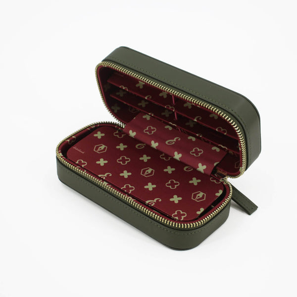 6er Lederetui NOOK Moos Grün/Bordeaux