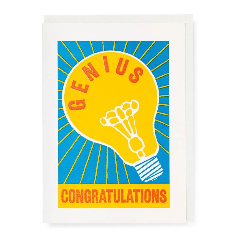 GENIUS - CONGRATULATIONS.. 12.5x16.5cm mit Kuvert